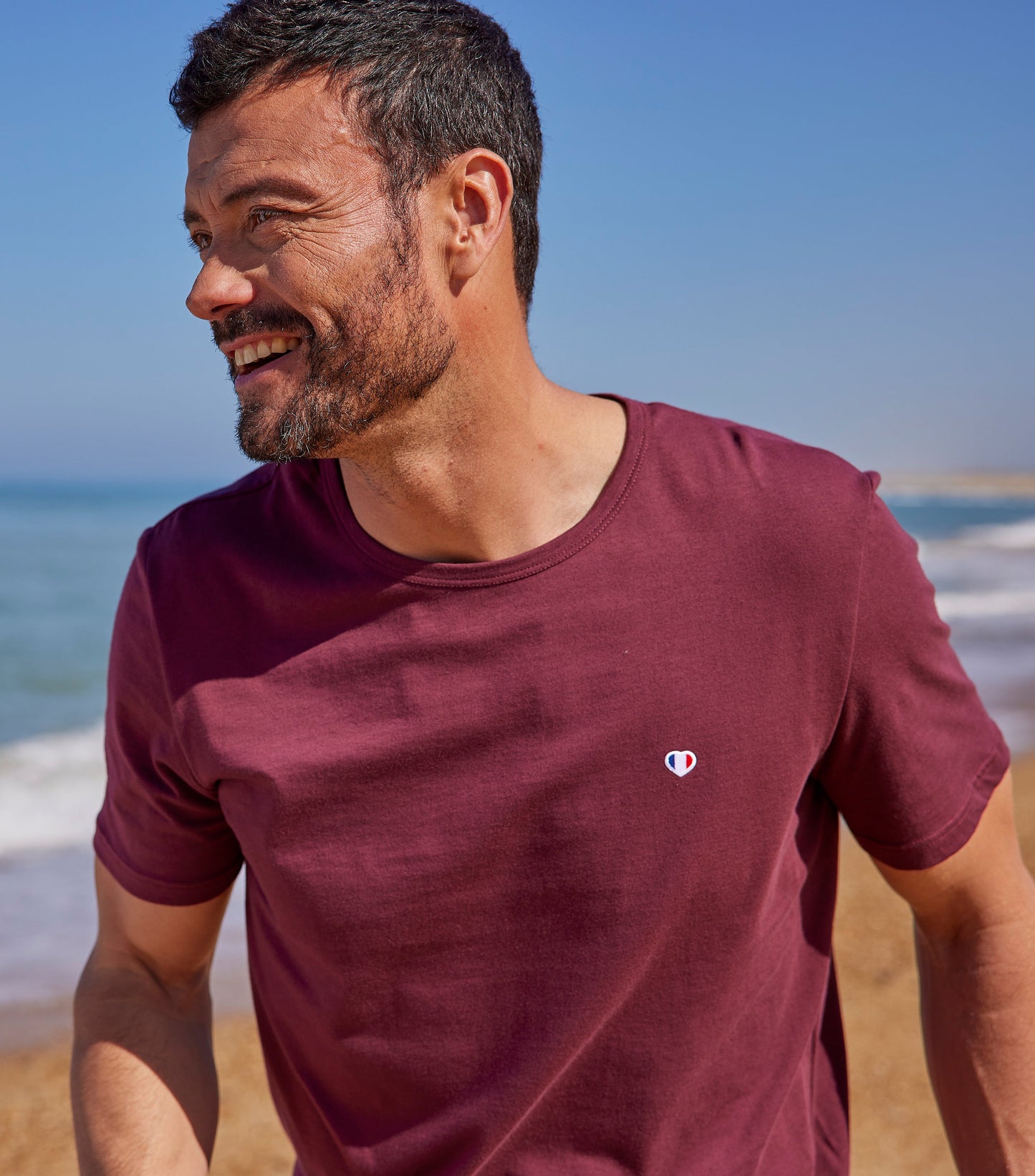 T-shirt Homme Bordeaux - L'Iconique - Image 3