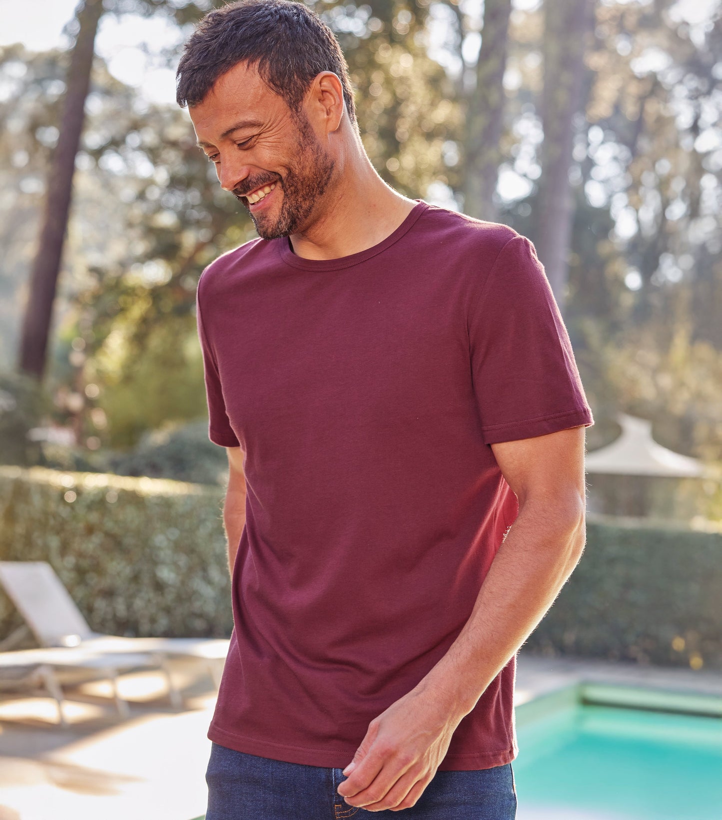 T-shirt Homme Bordeaux - L'Intemporel - Image 1