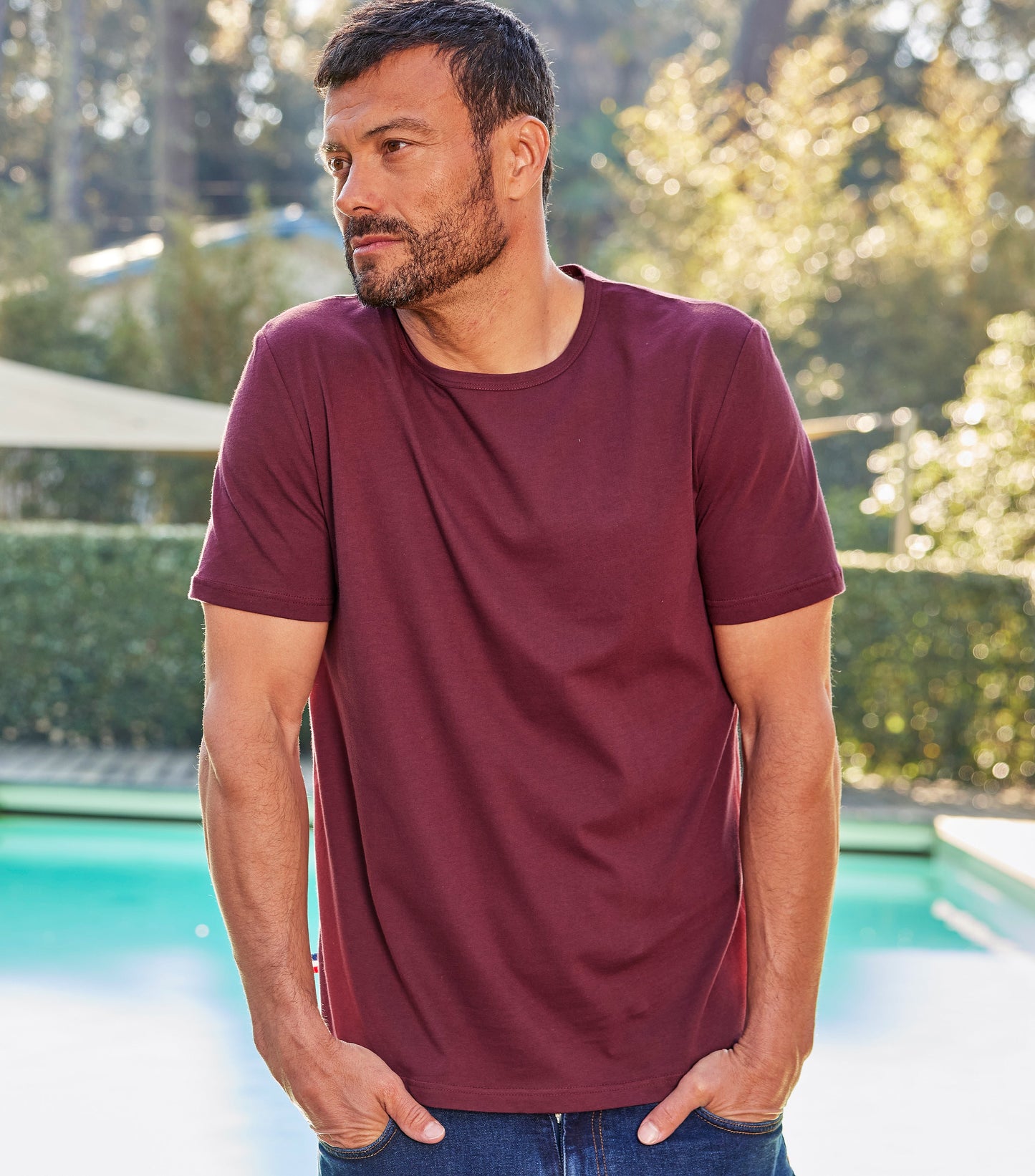 T-shirt Homme Bordeaux - L'Intemporel - Image 2