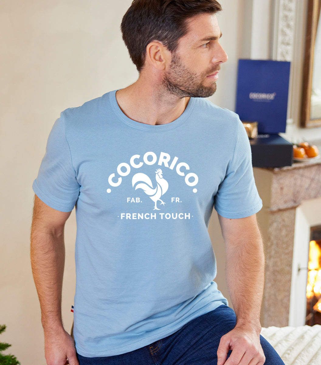 T-shirt Homme Ciel - Coq Français - Image 2