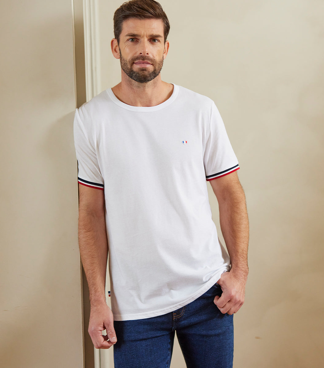 T-shirt Homme Supporter Blanc - L'iconique - Image 3