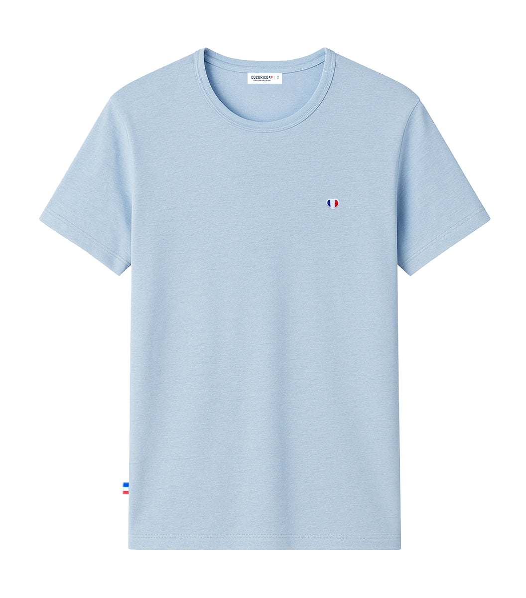 T-shirt Homme en Lin Ciel - L'Iconique - Image 3