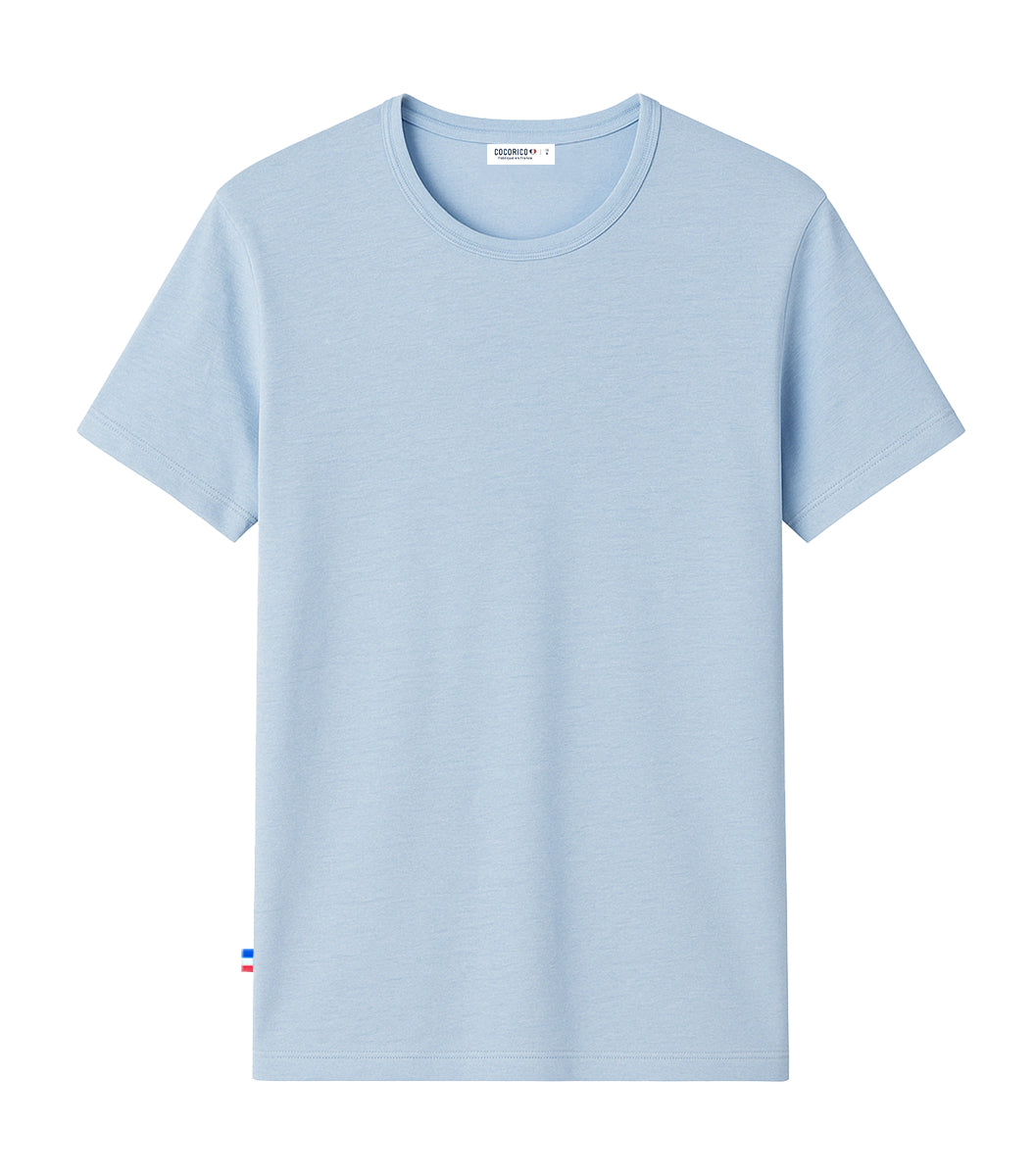 T-shirt Homme en Lin Ciel - L'Intemporel - Image 3