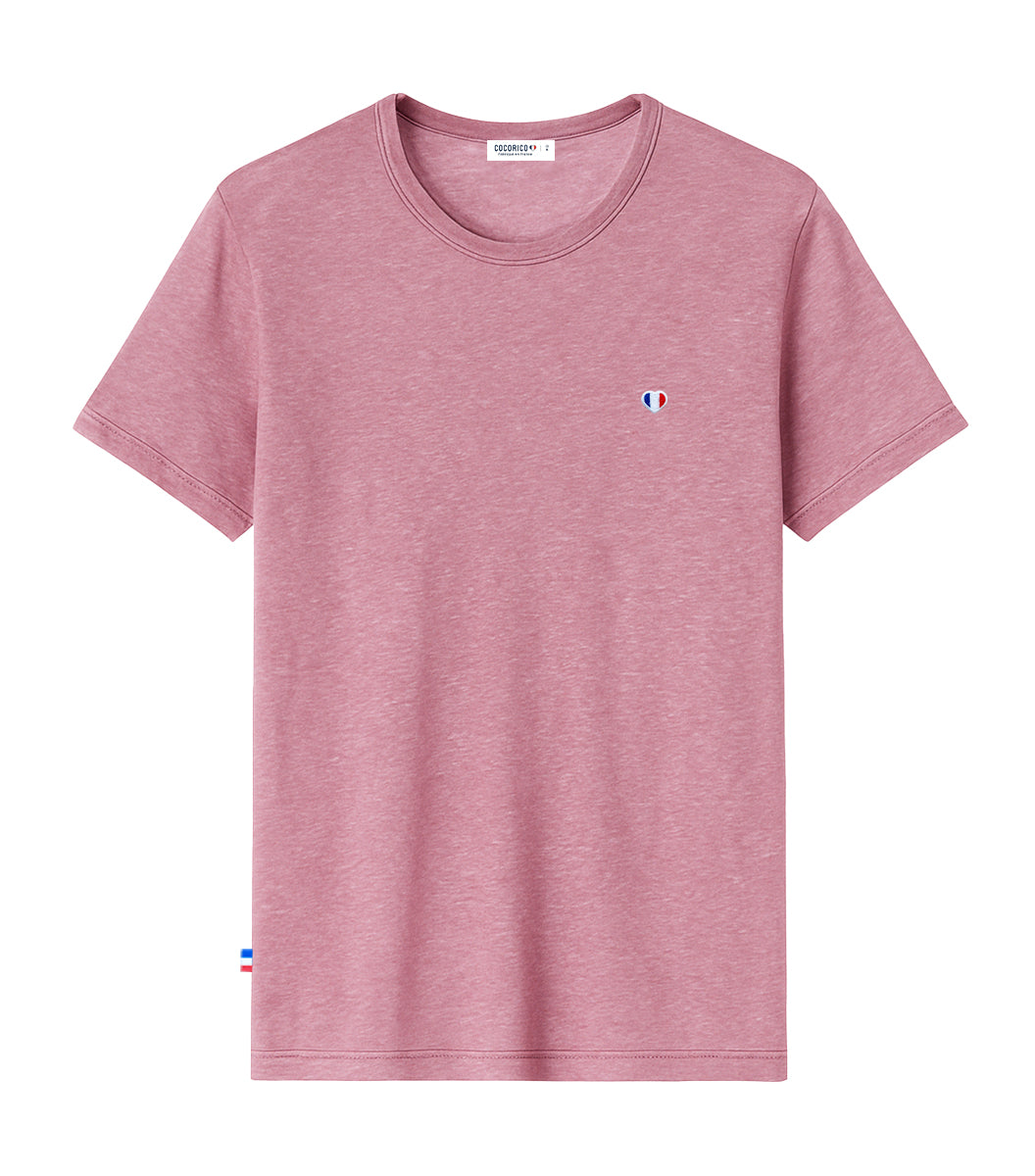 T-shirt Homme en Lin Rose - L'Iconique - Image 4