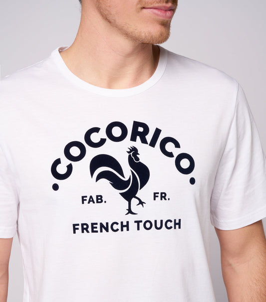 T-shirt Homme Blanc - Coq Français - Image 2