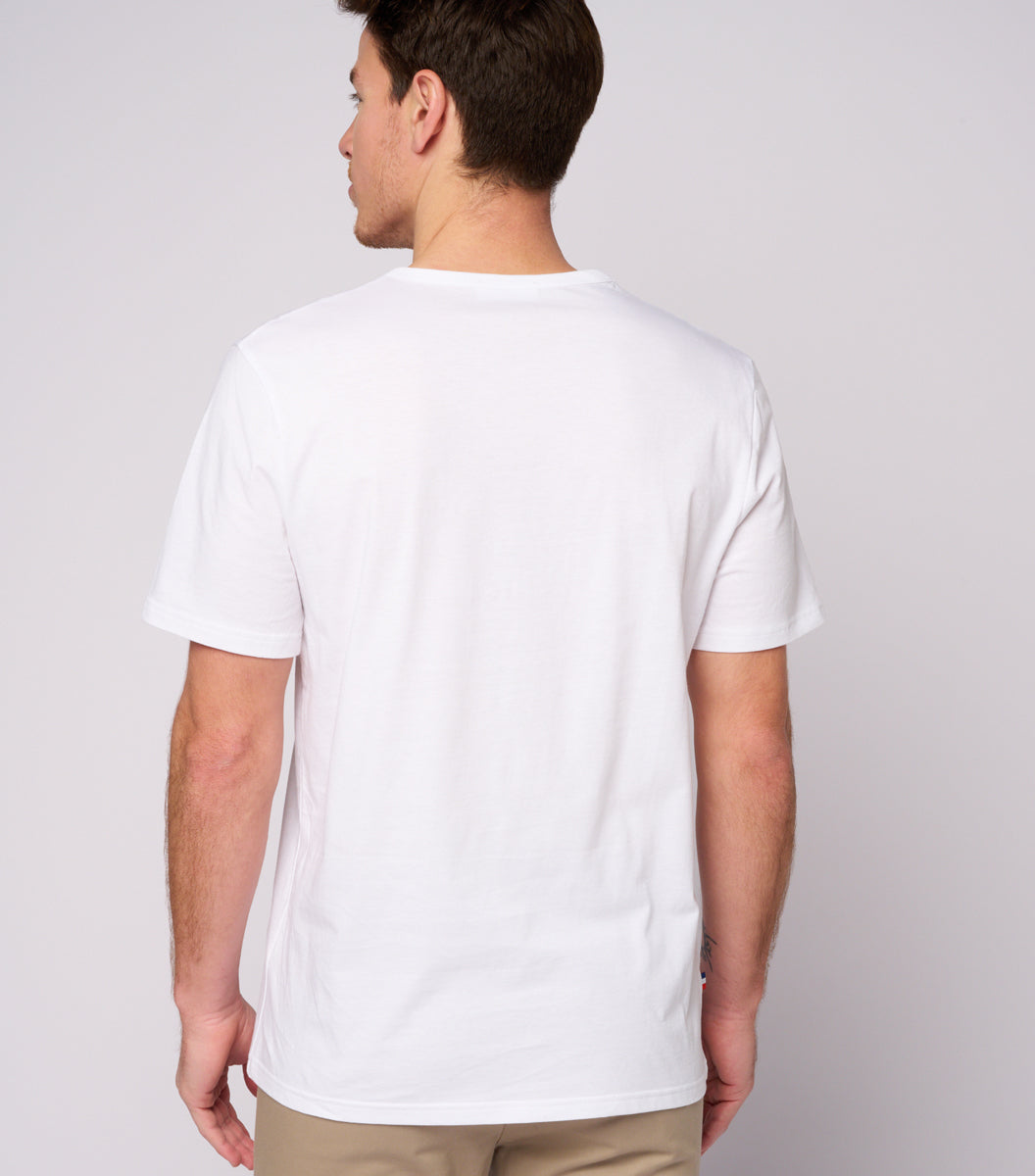 T-shirt Homme Blanc - Coq Français - Image 4