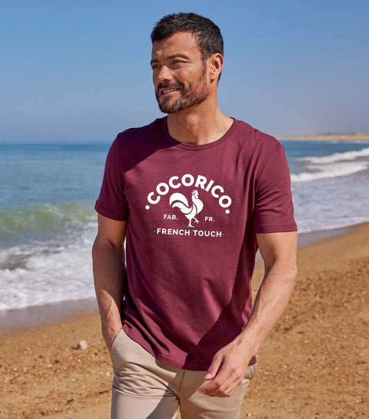 T-shirt Homme Bordeaux - Coq Français - Image 1