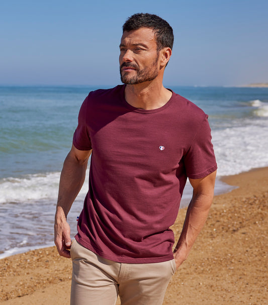 T-shirt Homme Bordeaux - L'Iconique - Image 1