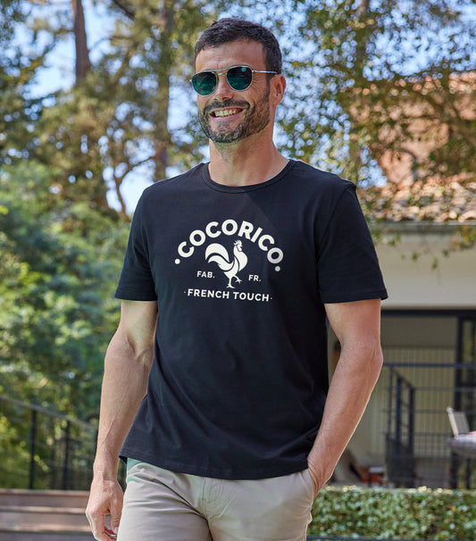 T-shirt Homme Noir - Coq Français - Image 1
