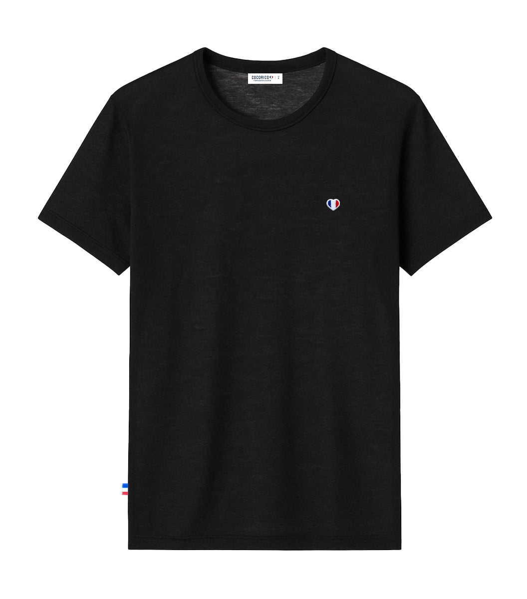 T-shirt Homme en Lin Noir - L'iconique - Image 3