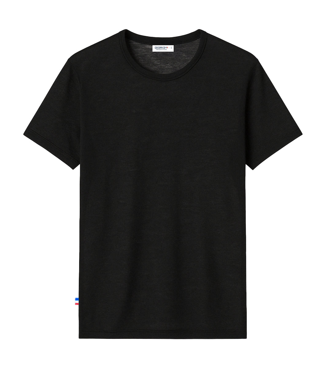 T-shirt Homme en Lin Noir - L'intemporel - Image 3